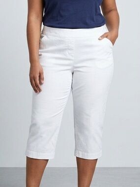 PENNINGTONS White Stretch Capri Pants size 24
